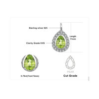 Drop Peridot Silver Necklace - IDiamond