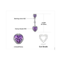 Heart Sapphire Silver Pendant - IDiamond