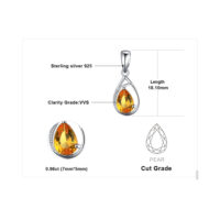 Drop Sapphire Silver Pendant - IDiamond