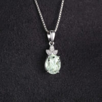 Oval Amethyst Topaz Silver Pendant - IDiamond