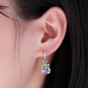 Pendant Topaz Silver Earrings - IDiamond