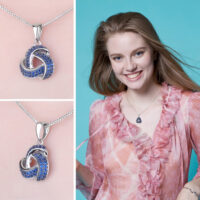 Round Spinel Silver Pendant - IDiamond
