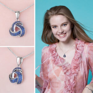 Round Spinel Silver Pendant - IDiamond