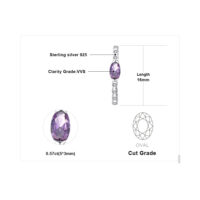 Oval Sapphire Silver Earrings - IDiamond