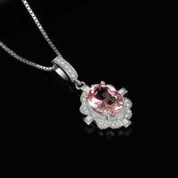 Oval Sapphire Silver Pendant - IDiamond