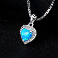 Heart Opal Silver Pendant - IDiamond