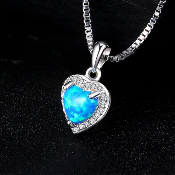 Heart Opal Silver Pendant - IDiamond