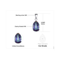 Drop Topaz Silver Pendant - IDiamond