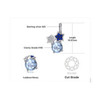 Stars Topaz Spinel Silver Pendant - IDiamond