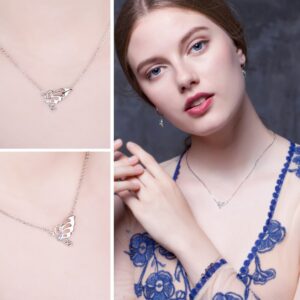 Butterfly Spinel Silver Necklace - IDiamond