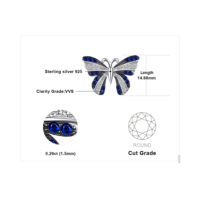 Butterfly Spinel Silver Pendant - IDiamond