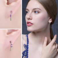 Oval Sapphire Silver Earrings - IDiamond