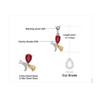 Drop Garnet Citrine Silver Pendant - IDiamond