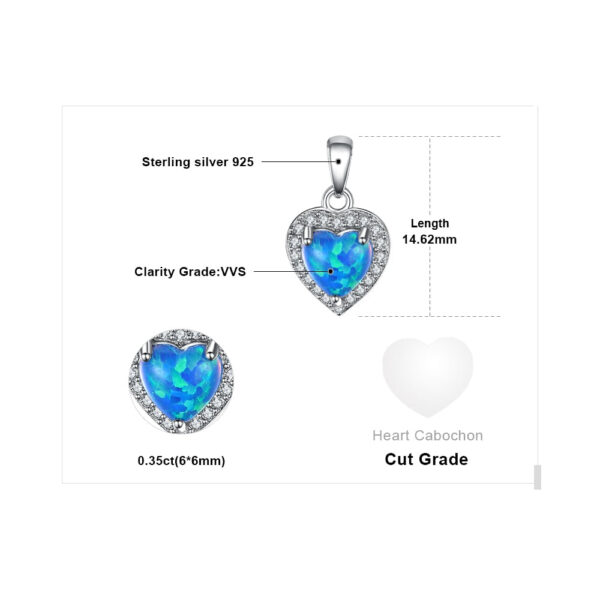 Heart Opal Silver Pendant - IDiamond