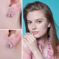 Oval Topaz Silver Earrings - IDiamond