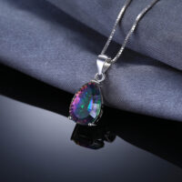 Drop Topaz Silver Pendant - IDiamond