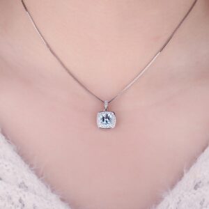 Square Topaz Silver Pendant - IDiamond
