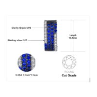 Rectangle Spinel Silver Earrings - IDiamond