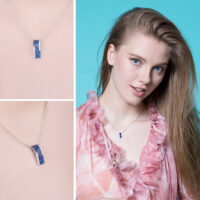 Rectangle Spinel Silver Pendant - IDiamond