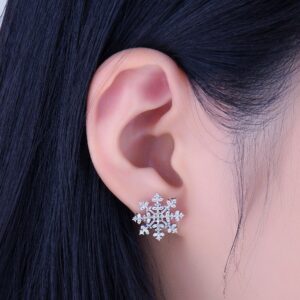 Snowflake Spinel Silver Earrings - IDiamond