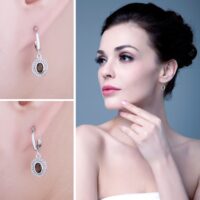 Oval Quartz Silver Earrings - IDiamond