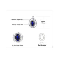 Oval Sapphire Silver Earrings - IDiamond