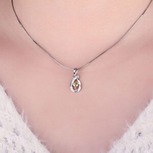 Heart Peridot Silver Pendant - IDiamond