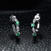 Romantic Emerald Silver Earrings - IDiamond