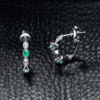 Romantic Emerald Silver Earrings - IDiamond