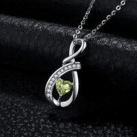 Heart Peridot Silver Pendant - IDiamond