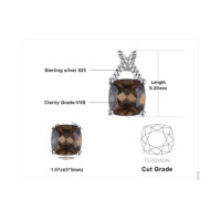 Square Quartz Silver Earrings - IDiamond