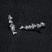 Fish Bone Spinel Silver Earrings - IDiamond