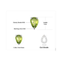 Drop Peridot Silver Earrings - IDiamond