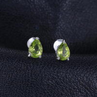 Drop Peridot Silver Earrings - IDiamond