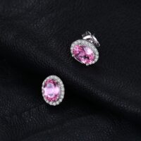 Oval Sapphire Silver Earrings - IDiamond