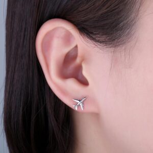 Airplane Silver Earrings - IDiamond