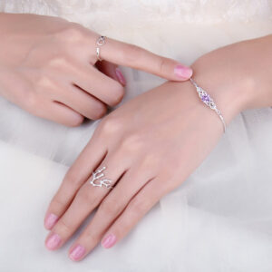 Celtic Knot Sapphire Silver Bracelet - IDiamond
