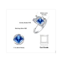 3pcs Drink Cubic Zirconia Spinel Silver Jewelry Set - IDiamond