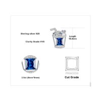 3pcs Drink Cubic Zirconia Spinel Silver Jewelry Set - IDiamond