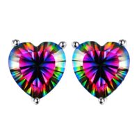Heart Quartz Silver Earrings - IDiamond