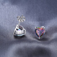 Heart Quartz Silver Earrings - IDiamond