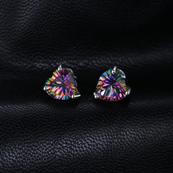 Heart Quartz Silver Earrings - IDiamond