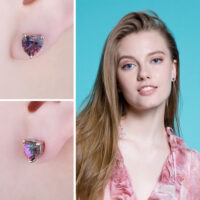 Heart Quartz Silver Earrings - IDiamond