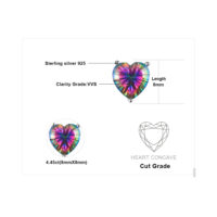 Heart Quartz Silver Earrings - IDiamond
