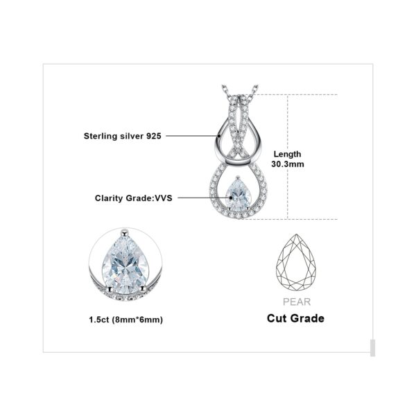 3pcs Geometric Drop Diamond Silver Jewelry Set - IDiamond