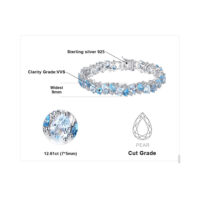 Luxury Topaz Silver Bracelet - IDiamond