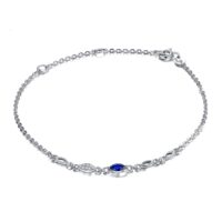 Oval Spinel Silver Bracelet - IDiamond