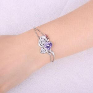 Butterfly Heart Cubic Zirconia Silver Bracelet - IDiamond