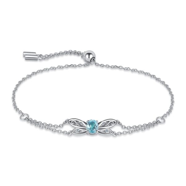 Dragonfly Topaz Spinel Silver Bracelet - IDiamond