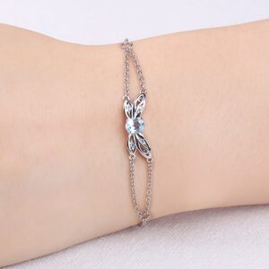 Dragonfly Topaz Spinel Silver Bracelet - IDiamond